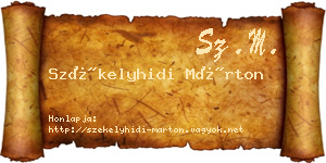 Székelyhidi Márton névjegykártya