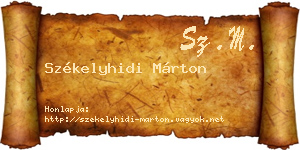 Székelyhidi Márton névjegykártya